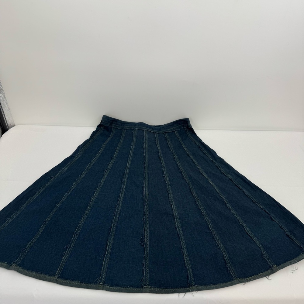 Vintage Cordelia Corset Back Skirt Size XS Denim Blue  Designer Look